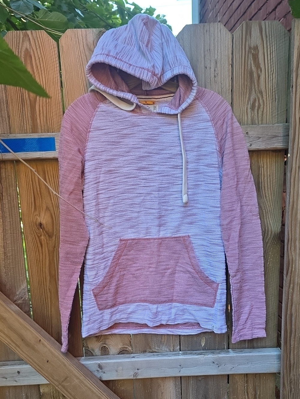 Free Planet Two-Tone Dusty Rose & Light Pink Cowl Hoodie Sweater